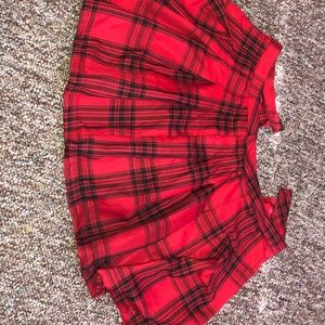 short plaid skirt